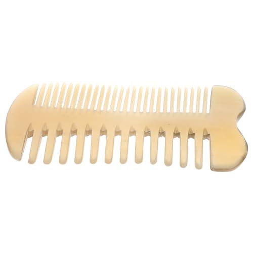 MAGICLULU Peine De Cuerno De Buey Doble Cara Tamaño Ancho Masajeador Antiestático Cuidado Del Cabello Apropiado Para Uso Diario y Masaje Del Cuero Cabelludo
