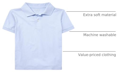 Image of The Children's Place Boys' Multipack Short Sleeve Soft Jersey Knit Polos