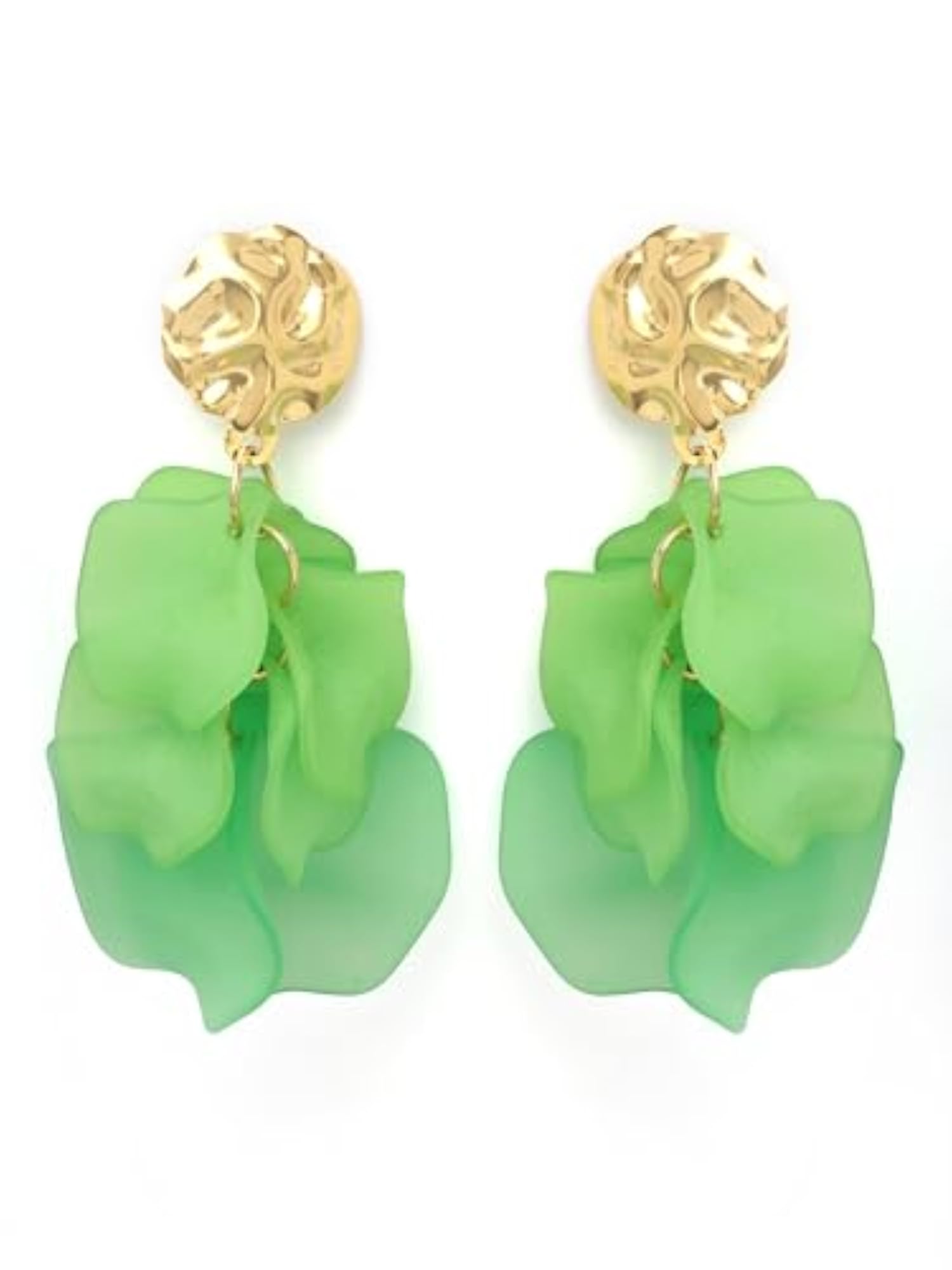 Gold-Plated Contemporary Drop Earrings, Stylish Design