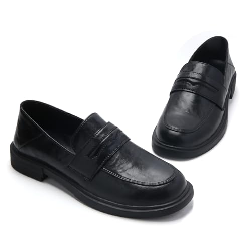 Image of Women's Slip On Loafer Leather Casual Work Office Dressy Shoes