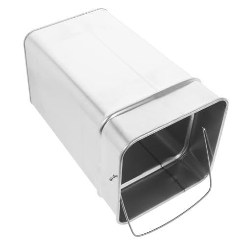 FONDOTIN Stainless Steel Trash Can Large Outdoor Metal Trash Bin Rv Garbage Can Easy-Clean Bucket