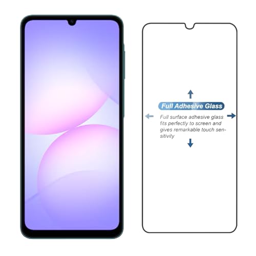 Image of POPIO Military-Grade Gorilla Tempered Glass For Samsung Galaxy A07 (Black) 9H Hardness, Edge-to-Edge Full Coverage, Anti-Scratch, Bubble-Free, Ultra Clear HD Glass, Oleophobic Coating, Face ID Compatible