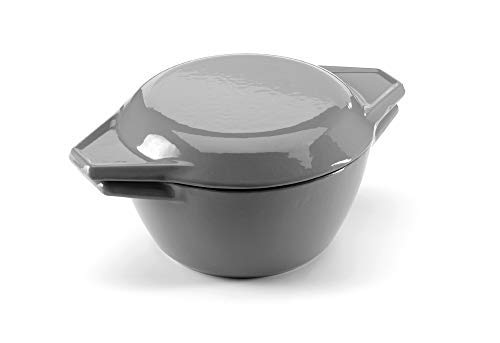 Samuel Groves Enamel Cast Iron Round Casserole Dish with Lid – 16.5cm / 1.3L | Small Dutch Oven | Oven & Hob Safe, Durable Enamel Coating, Heat Retaining Cookware