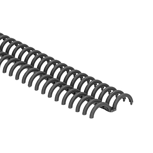 10 Stück Bindekämme, Kamm Binderücken Spiralbinderücken,15mm 34 Ringe Schwarzer Kunststoff Loseblatt Bindekämme A4 Bindekapazität 120 Seiten Schreibwaren Buchring für Notizbuch Sammelalbum