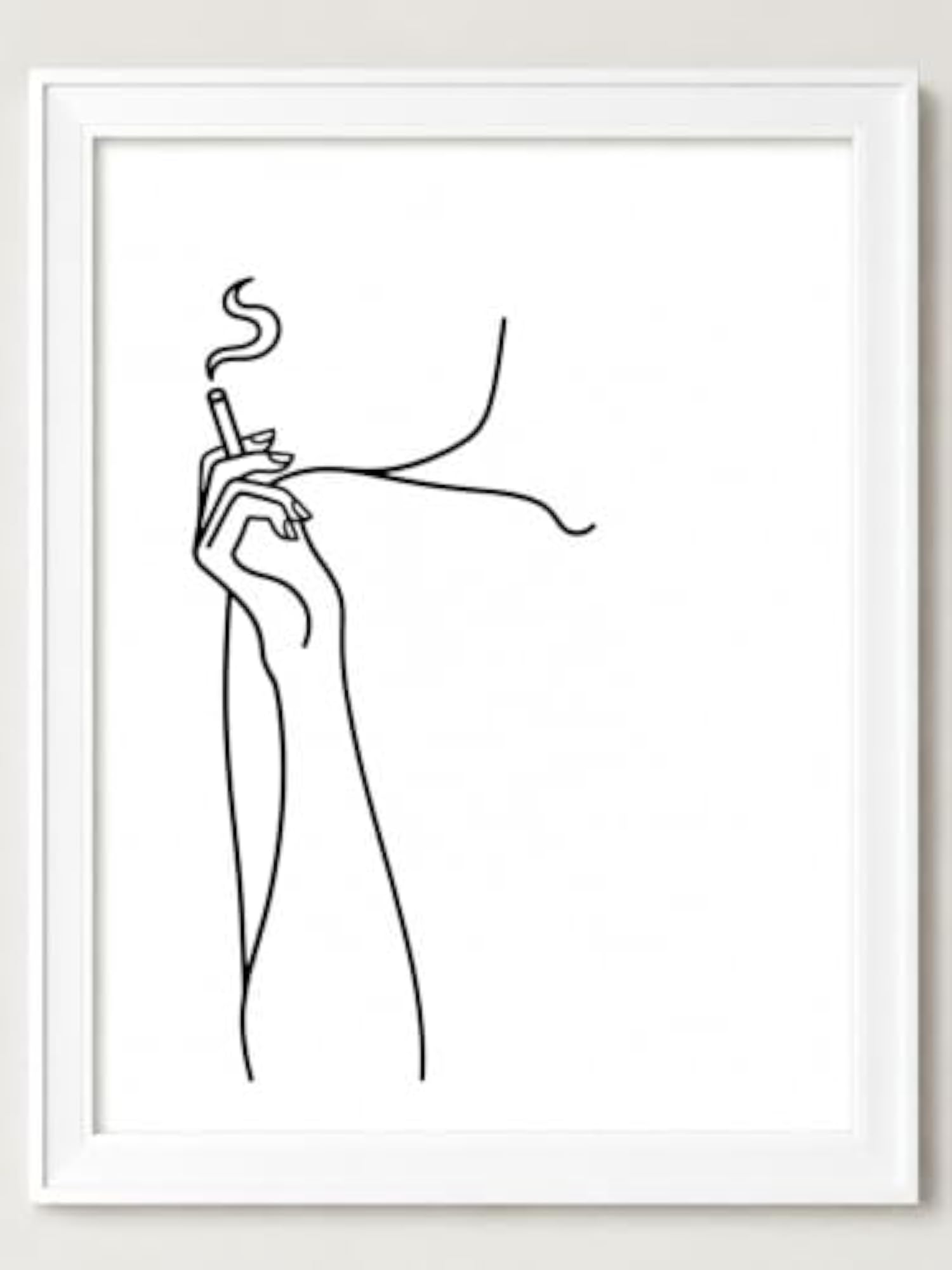 3D Abstract Human Figure Wall Frame with CNC Carving