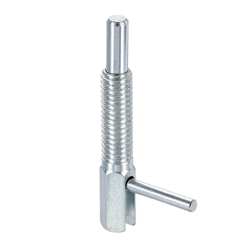 QUARKZMAN Einziehbarer Indexierungs-Spannstift, M6 L-Feder-Spannstift aus Kohlenstoffstahl mit Federbelasteter Riegel Teleskopverriegelungsstift für Maschinenbau und Schiffbau