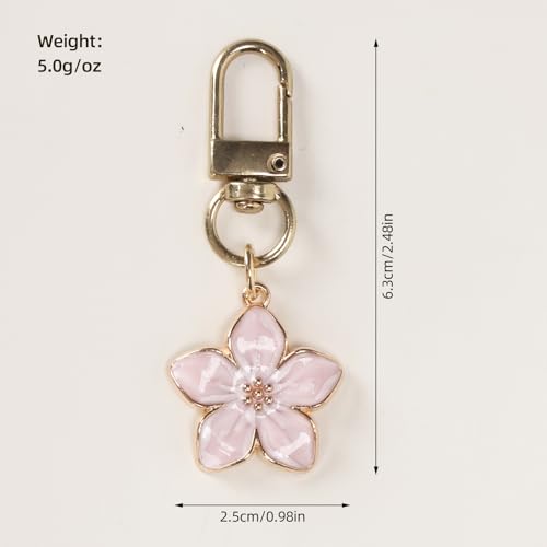 Cute Flower keychains, Flower Daisy Aesthetic Bag Keychain Charms, Mini Backpack keychain Purse Charms Hangbag Charms2