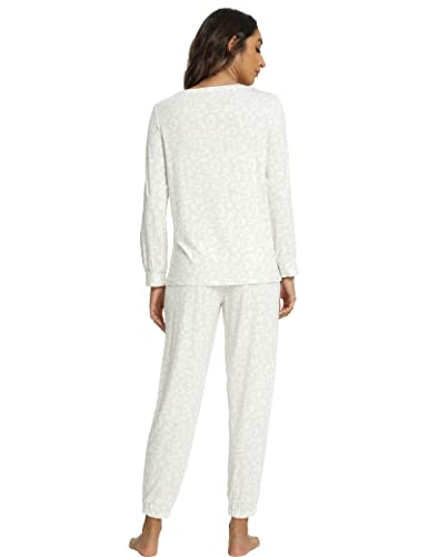GYS Womens Pajamas Set - Viscose Made from Bamboo, Long Sleeve Sleepwear Tops with Jogger Pants Lounge Pjs Sets2