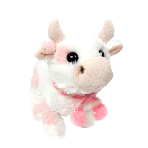 Animal de peluche - juguete de peluche | Peluche de vaca highland ponderado, adorable peluche de juguete de vaca de peluche ecológico naturli, adorables peluches y regalos de juguetes de dinosaurio