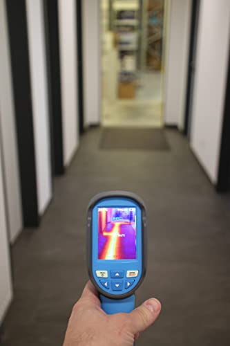 PeakTech P 5610 B – IR Wärmebildkamera -20°C bis 400°C mit 220x160 Pixel, 2,8“ LCD Farbdisplay, Infrarot Thermometer inkl. Video & Fotoaufnahme, mit USB und Analyse Software für Thermographie, Blau