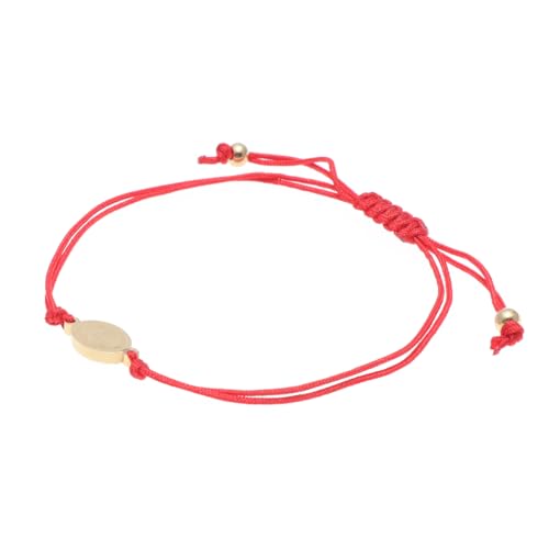 Catholic Town adjustable red cord bracelet with stainless steel Virgen de la Caridad del Cobre (Our Lady of Charity) medal (SSBCSMH-RED)2