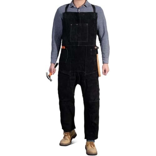 Tablier de soudure thermique pour éviter les brûlures de forge avec bavoir en cuir