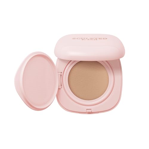 Cream Cushion Foundation from Sculpted by Aimee – Vegan, Buildable & Refillable Base, Soft Cushion Applicator & Mirror with SPF 30, Niacinamide, Vitamin E, and Bio-Technology