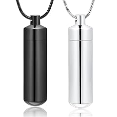 2pcs Silver/Black Necklace