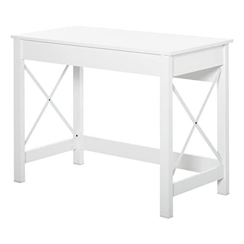 HOMCOM Bureau d'ordinateur, 105 x 50 cm, Table Informatique, Poste de Travail, Style Moderne, Cadre renforcé en Forme X, Table d'étude pour Salon, Salle de...