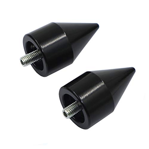 Httmt Mt220-008- Spike Bar Ends Compatible With Kawasaki Ninja 250 500 Zx600 Zx6 636 Zzr600 Zx6R Zx6Rr Black #TOP4
