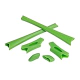 Walleva Green Earsocks and Nose Pads for Oakley Flak Jacket/Flak Jacket XLJ Sunglasses