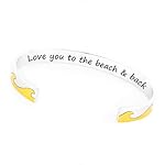 STORYJEWELLERY Inspirational Bracelets for Women, Wave Cuff Bangle, Mantra Bracelets, Motivational Gifts for Women, Chritstian Jewelry, Beach Jewelry
