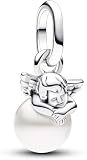 PANDORA ME Mini ciondolo a forma di Cupido in argento Sterling con perla coltivata d'acqua dolce trattata