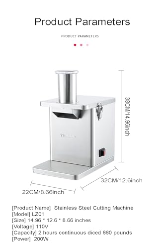 Cortadora eléctrica comercial de acero inoxidable 200W miniatura 3