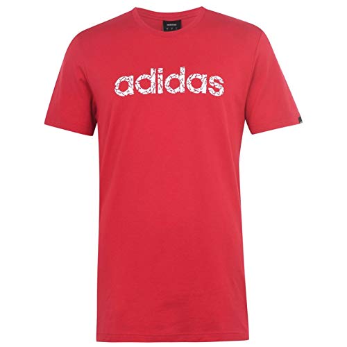 Image of adidas mens Linear Camo Tee Red/White Small
