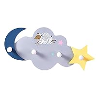 VOSAREA Cartoon Wall Hooks Creative Hooks Cloud s Clothes Coat s for Wall Modern Home s Wall Mounted Coat Star s Moon s Wood s Row Bamboo Key Child