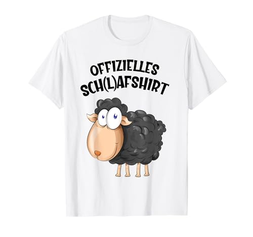 Offizielles Schlafshirt, Schaf Pyjama Schlafanzug Nachthemd T-Shirt