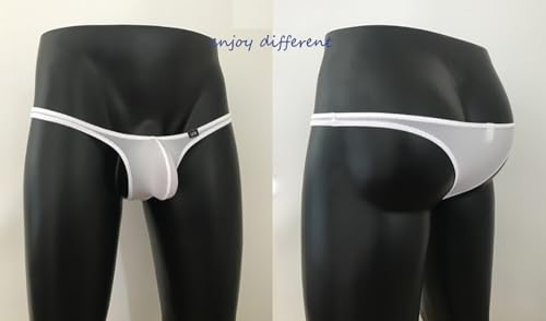 Men's Ice Silk Solid Color Low Waist Bikini Briefs Underwear Bulge Pouch Lingerie Seamless Underpants Undies4