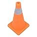 PenRux Safety Cones, 11.8in Multi Purpose Retractable Collapsible Traffic Cones, Adjustable Reinforced Base Parking Cone with Reflective Collar for Road Safety, Driving Training