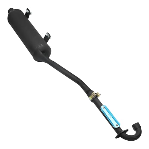 ICONSPORTSS 38mm ATV Exhaust Muffler Pipe System for 125cc 150cc 200cc 250cc 4-Stroke Vertical Engine Pit Dirt Bike Go Kart Quad Buggy Taotao 4 Wheelers Lawn Mower Trike