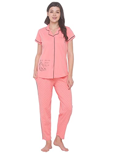 Image of AV2 Women's Cotton Polka Dots Night Suit Pajama Set