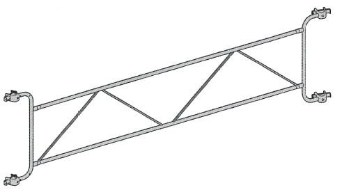 GARDE CORPS ALTRAD GALVANISÉ LONGUEUR 3M VITO 49 - J00072