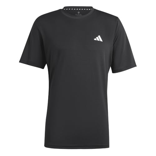 adidas Herren Train Essentials Stretch Training Tee, Black/White, L