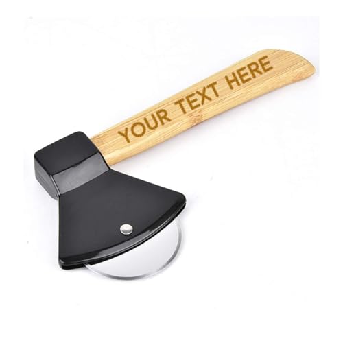 Engraved Wooden Handle Pizza Cutter for Couples