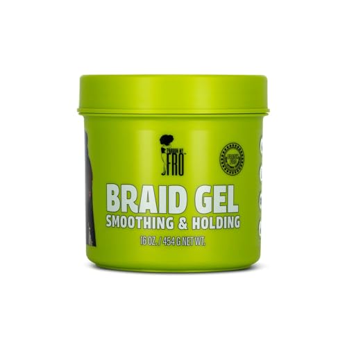Pardon My Fro Braiding Gel - Smoothing & Holding Hair Gel for Braids - 16 oz