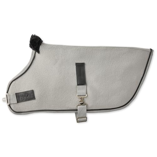 Pet Passion Preston II - The Polar Fleece Coat, Recycled Polar Fleece Warm Dog Jacket for Cold Weather for Small, Medium, Large Dogs​, Heather Grey, X-Large (55-80 lbs)