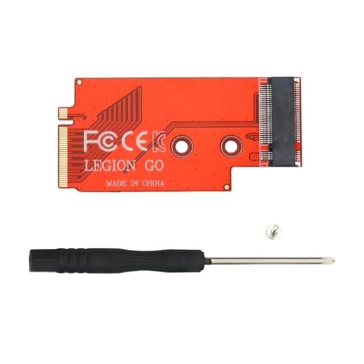 for Lenovo Saving Legion Go Handheld Device Conversion 2280 Replacement 2242 SSD Hard Drive Expansion High Capacity Adapter NVME M-Key M.2 PCIE 4.0 Gold Finger Adapter Upgrade Converter Board Red