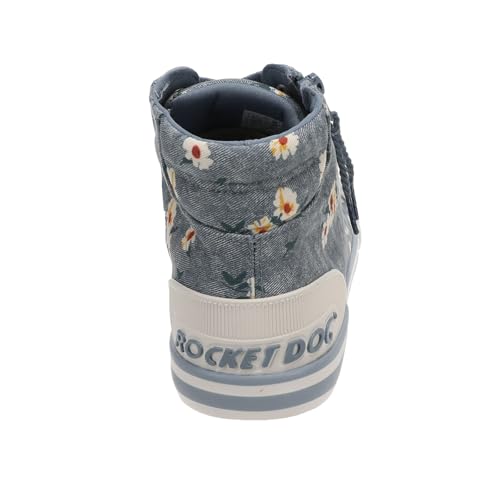 Image of Blue Floral High Top Jazzin Sneaker by Rocket Dog