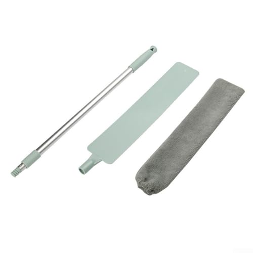 Niceminiwall Plumero extensible de microfibra con mango telescópico largo para limpieza de polvo doméstico, flexible y lavable, cepillo removedor de pelusas para techos altos, muebles, (A)