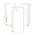 Tenda Mesh WiFi Sistema MX21Pro(3 Pack) Tri-Band AXE5700 Wi-Fi 6E (supporta 6G) per Tutta la Casa copertura fino a 4-7 camere da letto 1.7 Ghz CPU Quad-Core, 7 Antenne, LAN/WAN porte Gigabit*3, Alexa