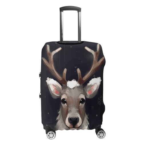 Carry on Luggage Cover Reindeer Suitcase Covers for Luggages Tsa Approved Travel Luggage Sleeve Protector Elastic Suitcase Protector Anti-Scratch Washable Fits 19-30 Inch Case -XL4