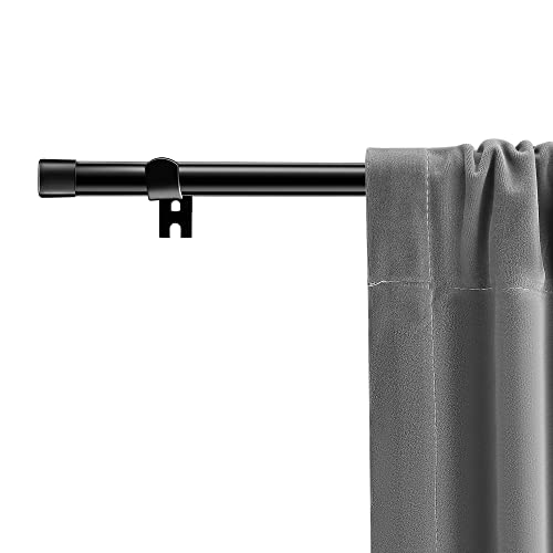 Alskarhem Black Curtain Rods For Windows 30 To 60 Inch,5/8 Inch Small Curtain Rod Set With Brackets #TOP6