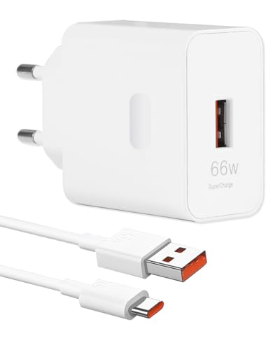 Cargador USB 66W Honor Supercharge y Cable USB C 6A para Honor Magic7 Lite, 70, 90, 200, Huawei MatePad, Honor 70 90 Lite, 6A Carga Rápida, Adaptador con Cable Tipo C 1M, Carga Super Rápida