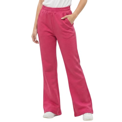 Image of WELAKEN Girls Sweatpants for Casual & Athletic - Kids Flared Pants Bell-Bottom Trousers with Pockets