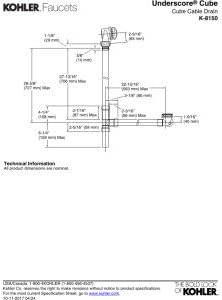 ネットワークセキュリティ Kohler k-8150ケーブルアセンブリのドレインKohler Tubs、 K-8150-NA 1