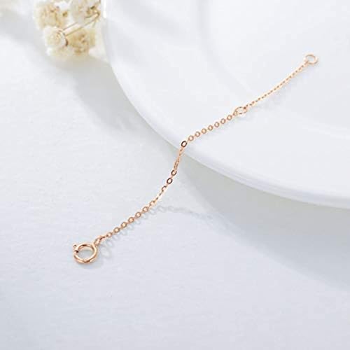 Image of 14K Gold Chain Extender for Women, Yellow Gold /White Gold /Rose Gold Adjustable Gold Necklace Anklet EXtension Chain, Available in 2 /3 /4 Inch