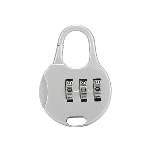 SFCNCVBTBX Candado con código de descuento 3 dígitos for maleta viaje, combinación contraseña, aleación zinc, llave, antirrobo for equipaje candado(Silver White 01)