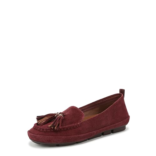 Naturalizer Women's Betsy Driving Style Loafer Cranberry Red Suede 9 M