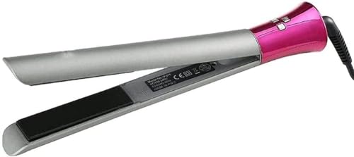 Plancha para el cabello y rizador eléctrico, con placas de titanio, tamaño pequeño y portátil