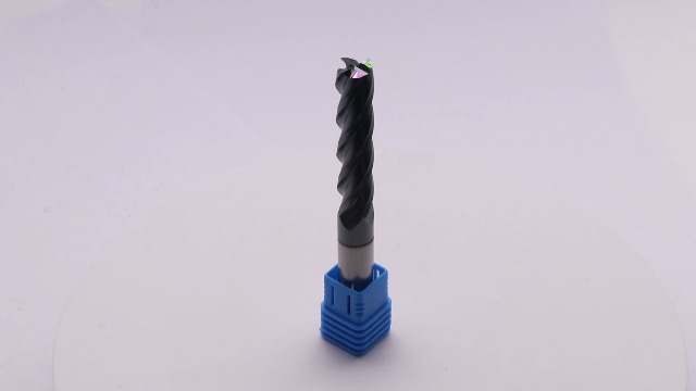 Image of 7 /16 inch 4 Flute Solid Carbide Long Square End Mill, 4 inch OAL, AlTiN Coated | 35 Helix, 7 /16 inch Cutting Dia, 7 /16 inch Shank Dia, 2 inch LOC, for Milling Alloy Steel, Carbon Steel, Cast Iron, Copper